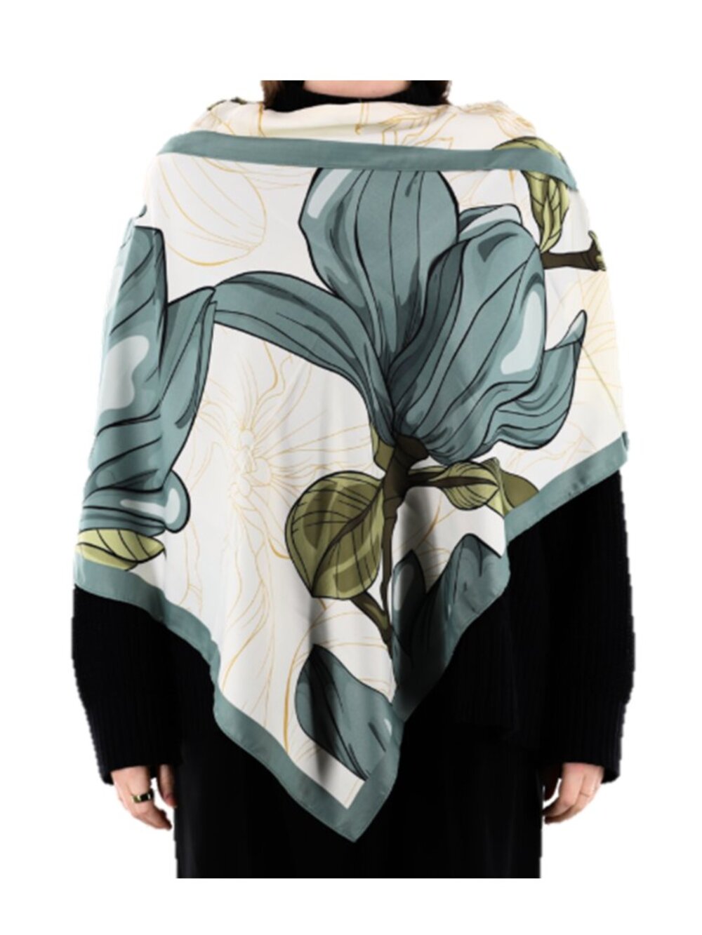 Lightweight Floral Print Poncho